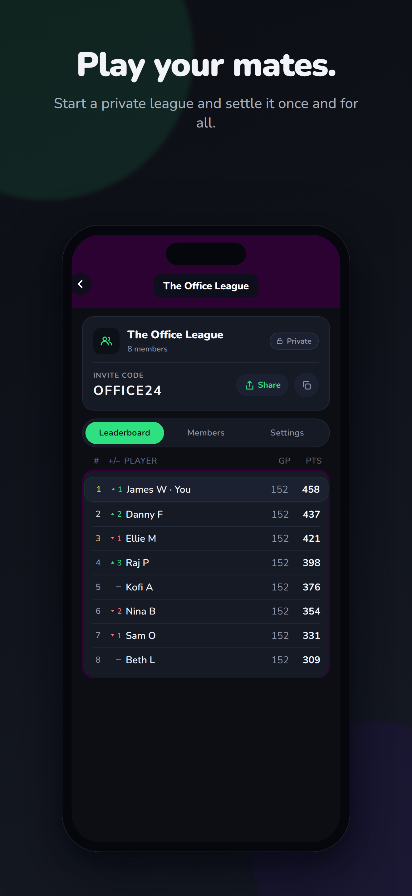 24pts Football app screenshot